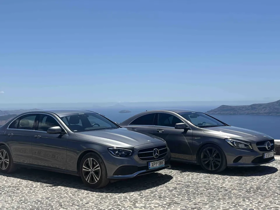 KC Travel vehicle for Santorini Airport transfers